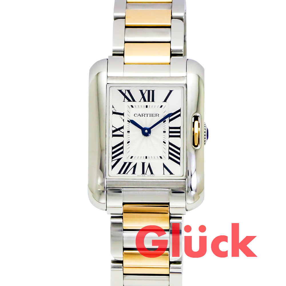 カルティエ Cartier タンク アングレーズ SM W5310036 シルバー文字盤  腕時計 レディース